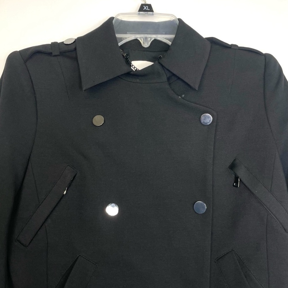 Robert Rodriguez Black Ponte Moto Jacket Double Breasted Size 6 - Picture 5 of 12